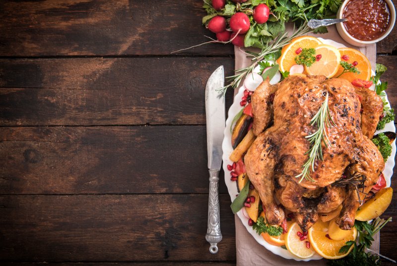 a dinner plate for a healthy Thanksgiving in New Lenox