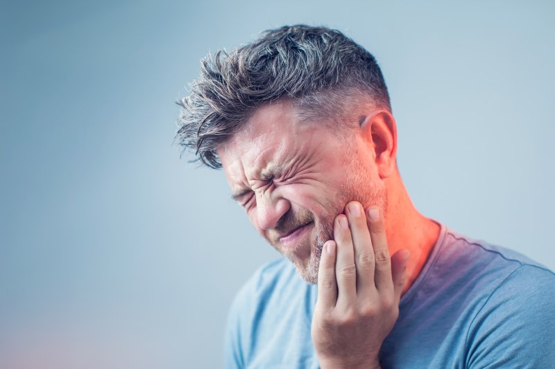 Man with dental pain